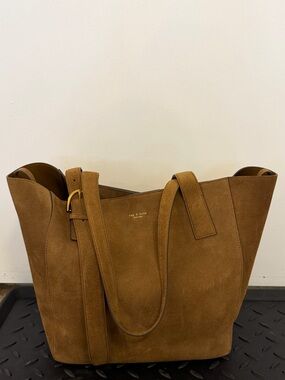 rag & bone Parker Golden Brown Suede Tote NWT